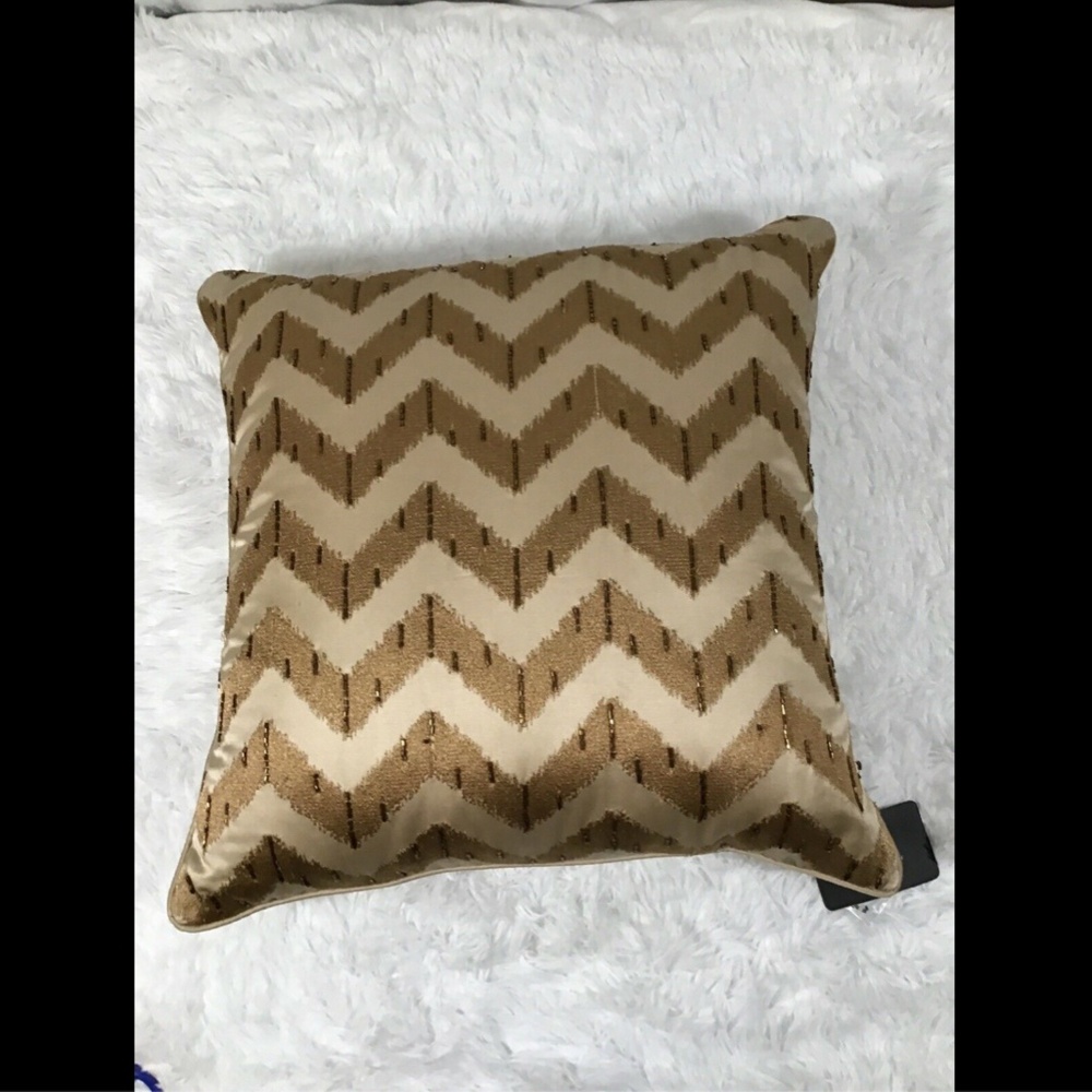 NWD $110 Hotel‎ Collection Mosaic 18" Square Decorative Pillow Chevron